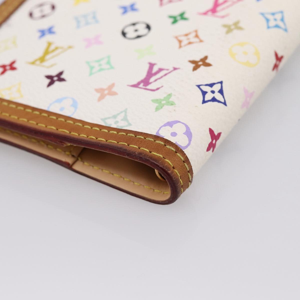 LOUIS VUITTON Monogram Multicolor Agenda PM Planner White R20896 LV Auth BA15509