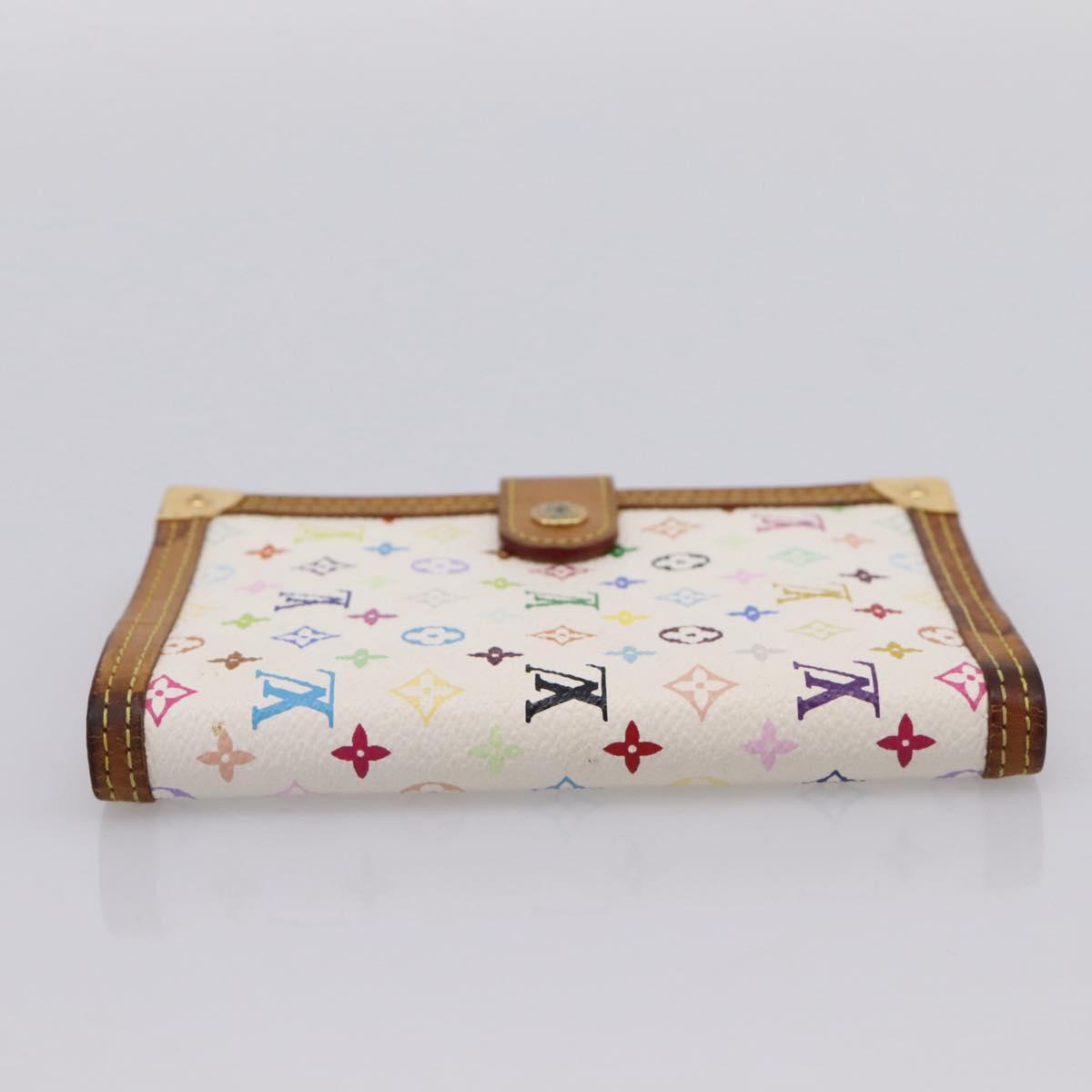 LOUIS VUITTON Monogram Multicolor Agenda PM Planner White R20896 LV Auth BA15509