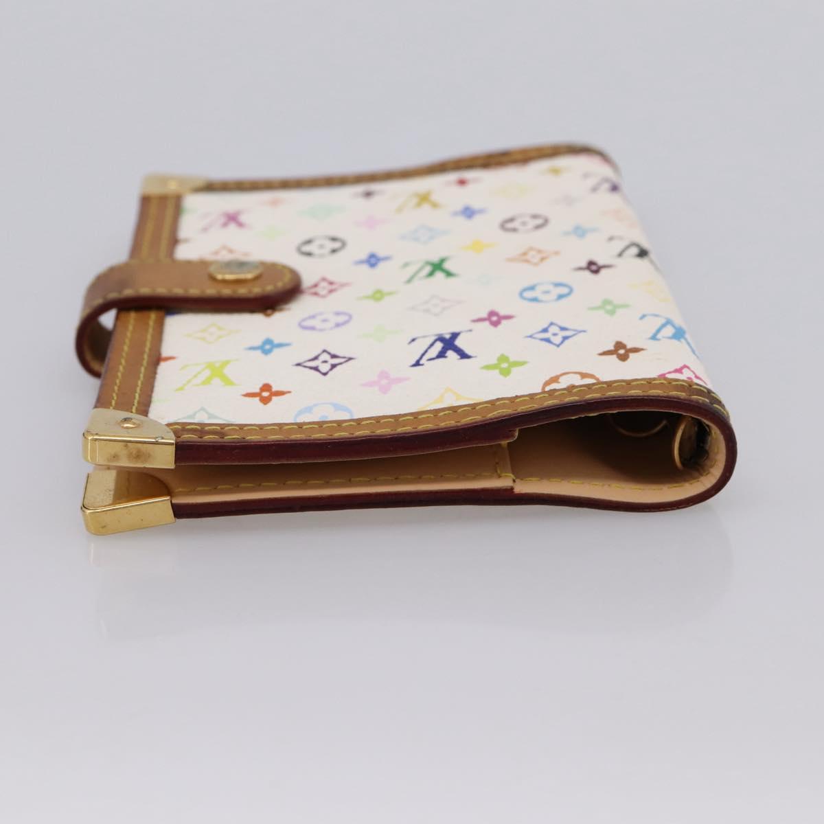 LOUIS VUITTON Monogram Multicolor Agenda PM Planner White R20896 LV Auth BA15509