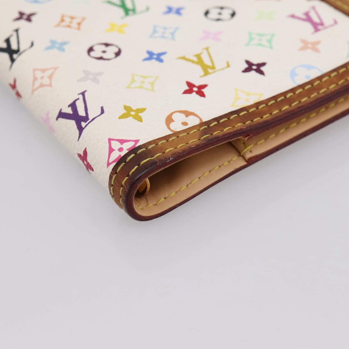 LOUIS VUITTON Monogram Multicolor Agenda PM Planner White R20896 LV Auth BA15509