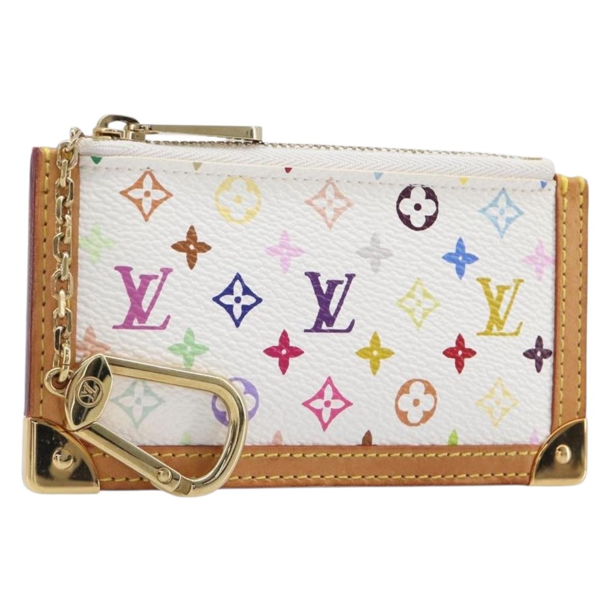 LOUIS VUITTON Monogram Multicolor Pochette Cles Coin Purse M92655 Auth BA15510V
