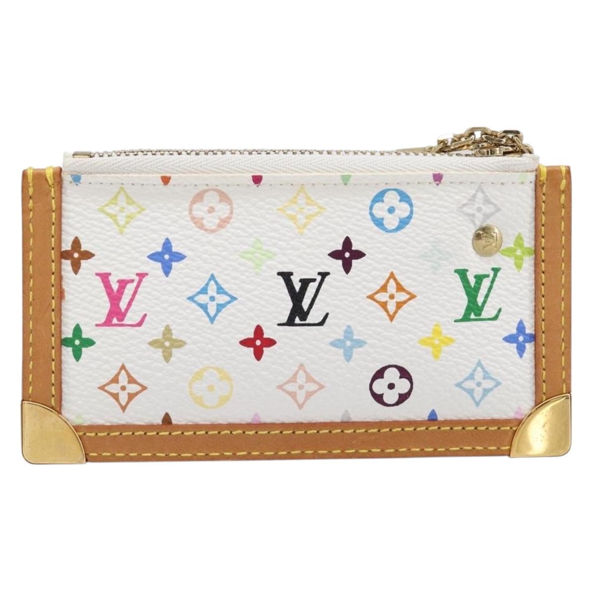 LOUIS VUITTON Monogram Multicolor Pochette Cles Coin Purse M92655 Auth BA15510V