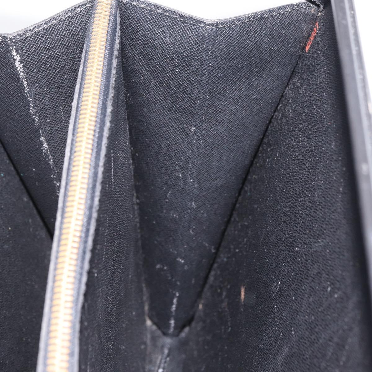 LOUIS VUITTON Epi Serviette Fermoir Business Bag Black M54352 LV Auth BA15512