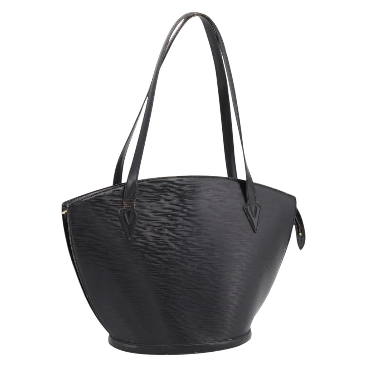 LOUIS VUITTON Epi Saint Jacques Shopping Shoulder Bag Black M52262 Auth BA15516