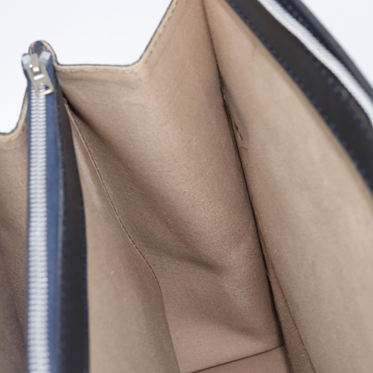 Christian Dior Trotter Canvas Tote Bag Navy Silver Auth BA15519A