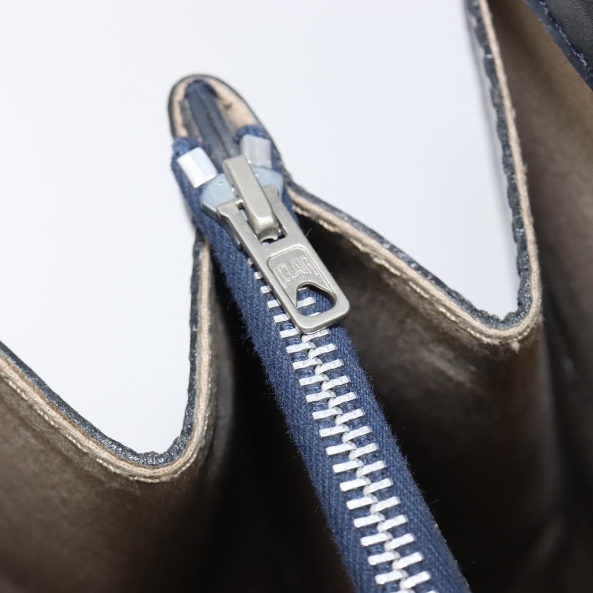 Christian Dior Trotter Canvas Tote Bag Navy Silver Auth BA15519A