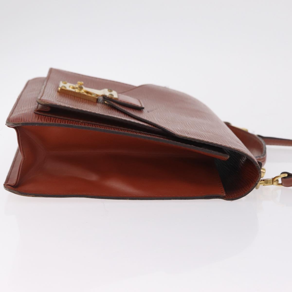 LOUIS VUITTON Epi Monceau 28 Hand Bag Brown M52123 LV Auth BA15521