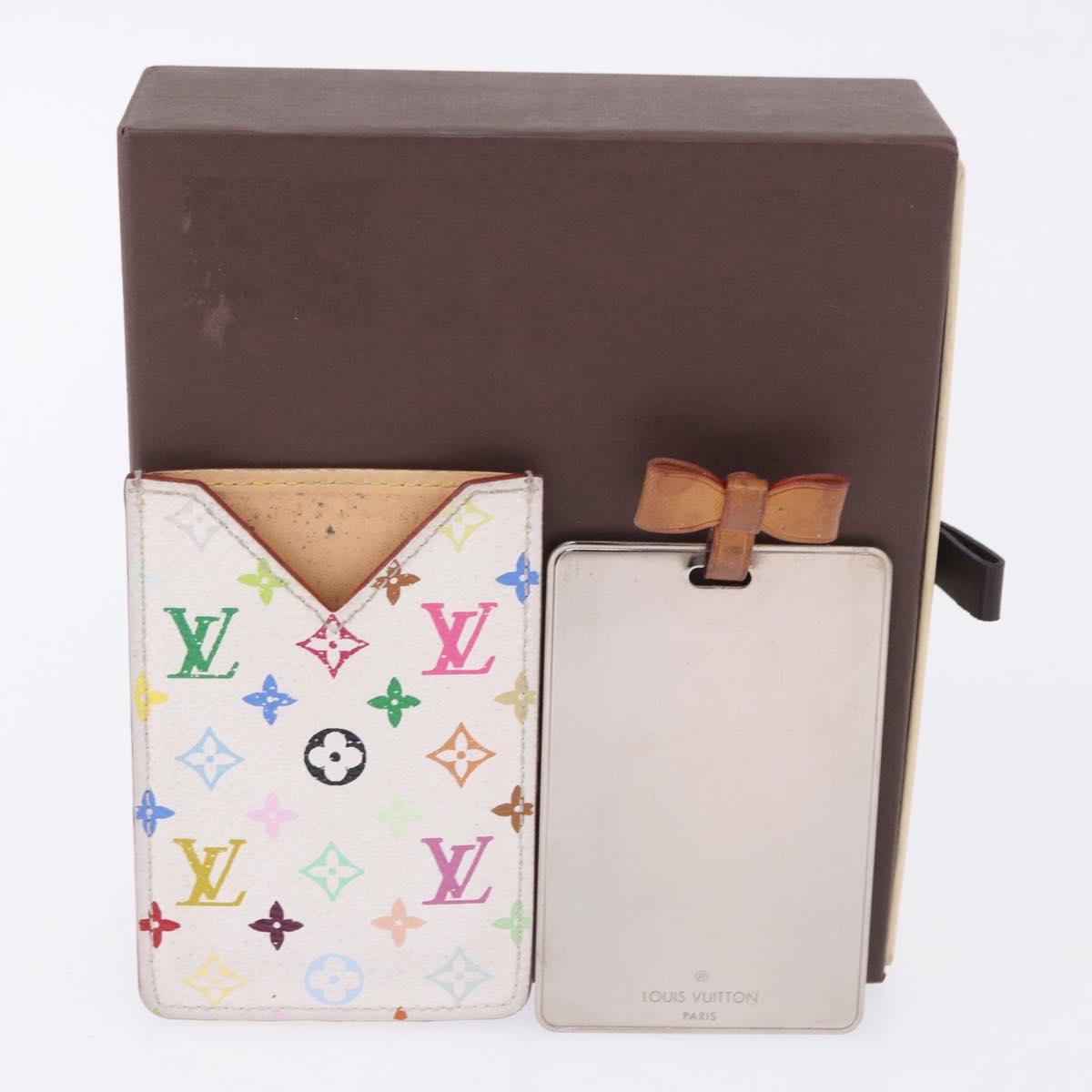 LOUIS VUITTON Monogram Multicolor Etui Miroir Mirror White M92651 Auth BA15522