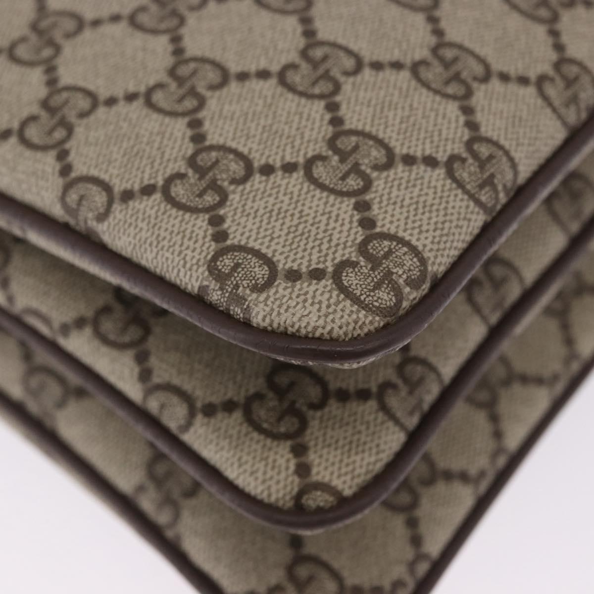 GUCCI GG Supreme Web Sherry Line Shoulder Bag PVC Beige 904 02 013 Auth BA15524