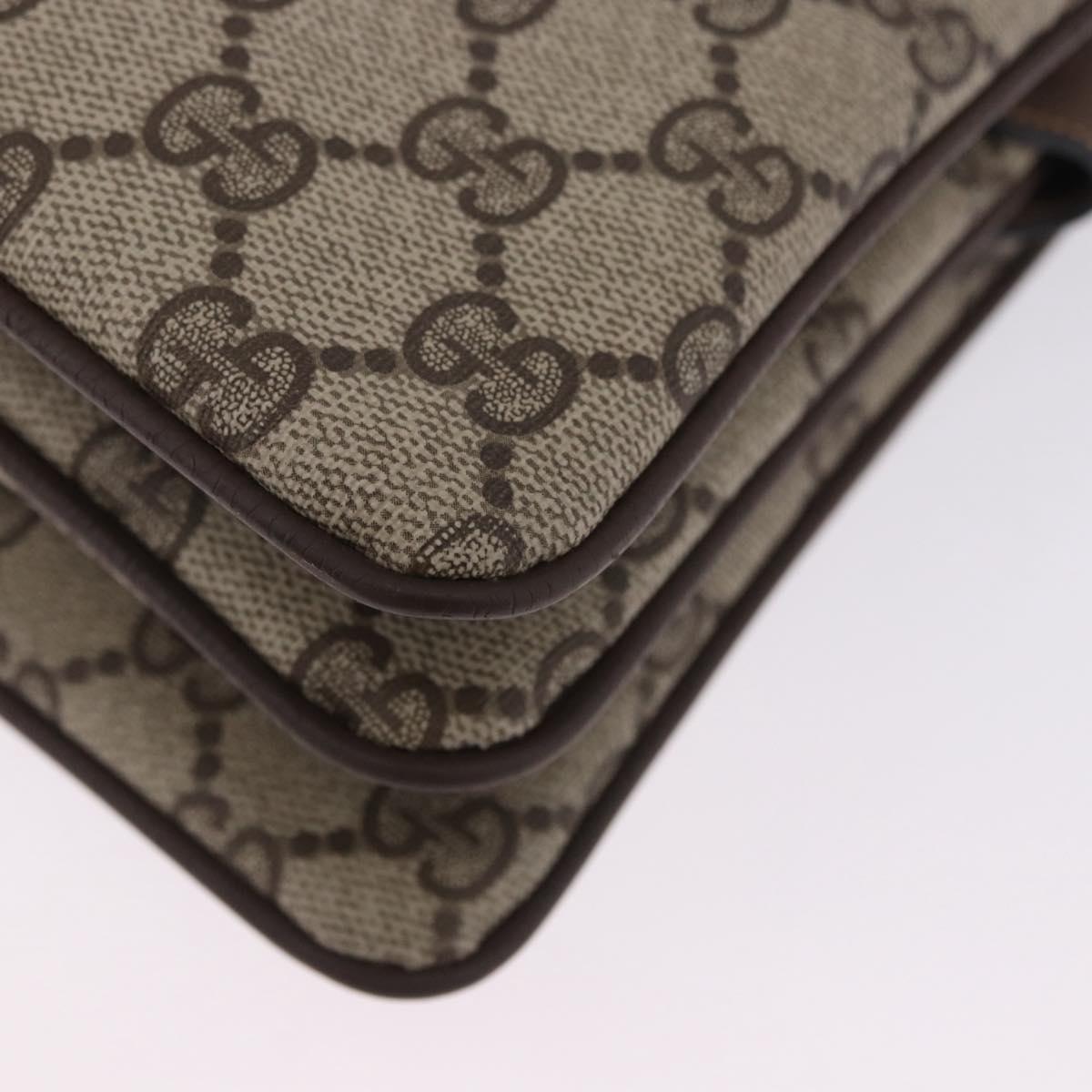 GUCCI GG Supreme Web Sherry Line Shoulder Bag PVC Beige 904 02 013 Auth BA15524