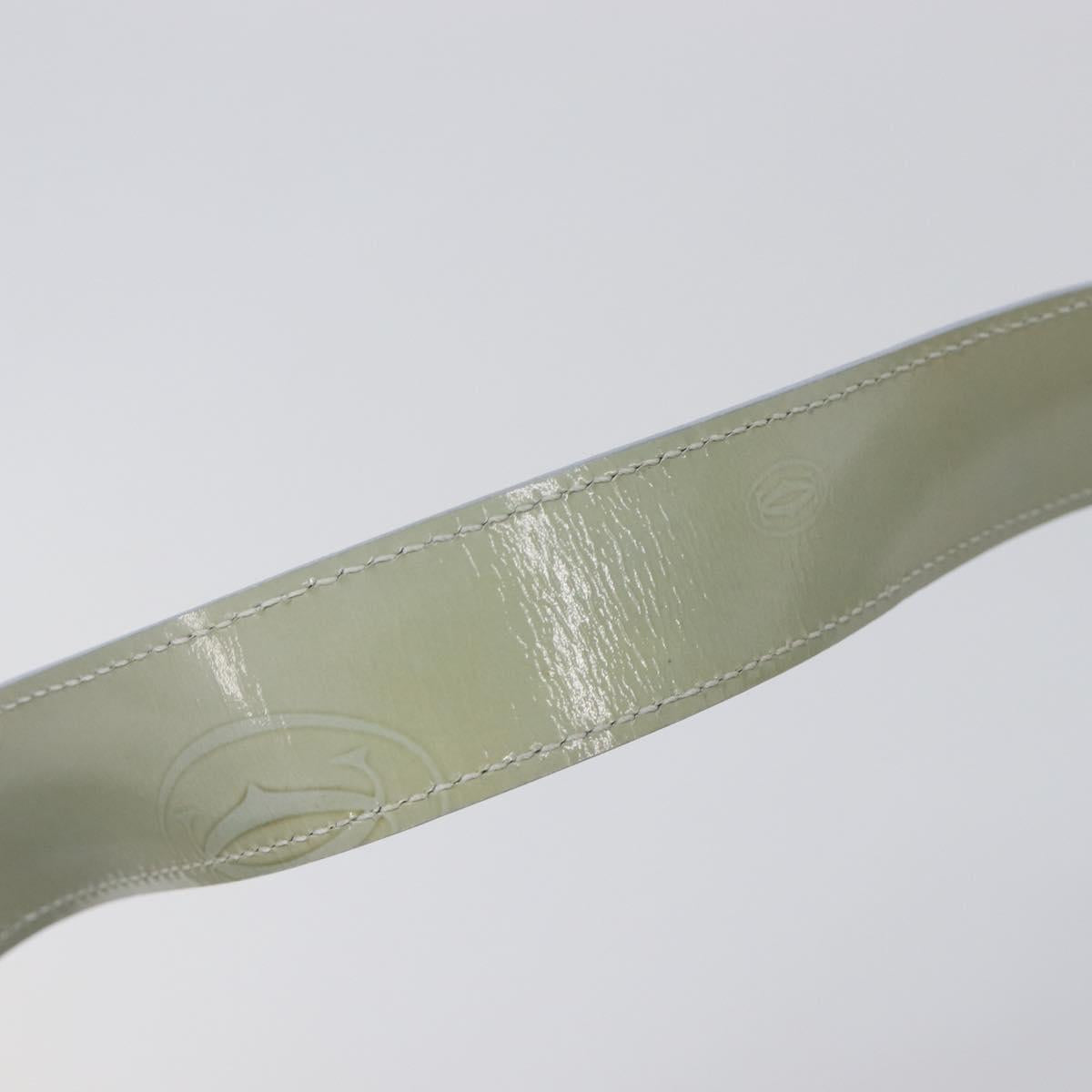 CARTIER Happy Birthday Line Hand Bag Patent Green Auth BA15527A