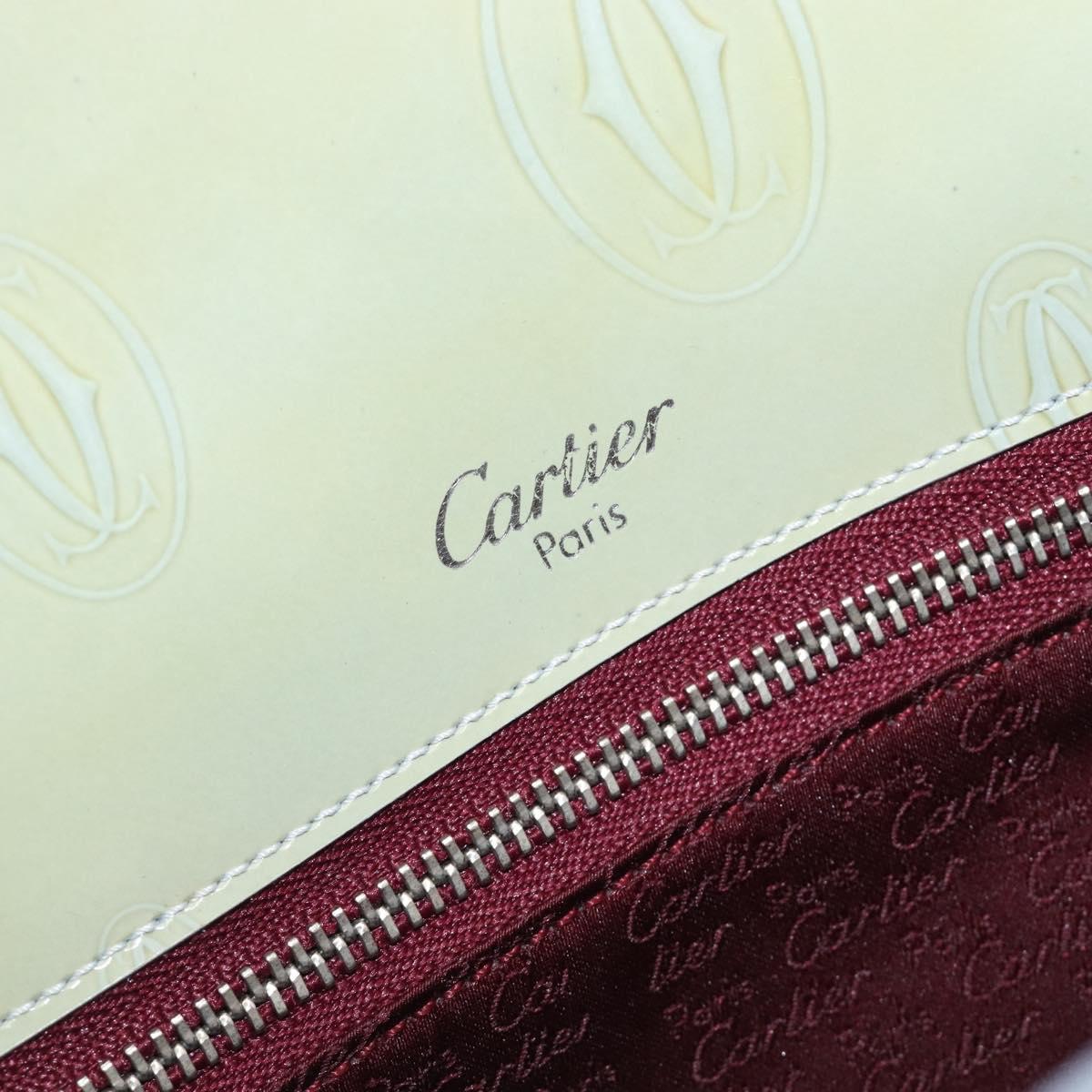 CARTIER Happy Birthday Line Hand Bag Patent Green Auth BA15527A