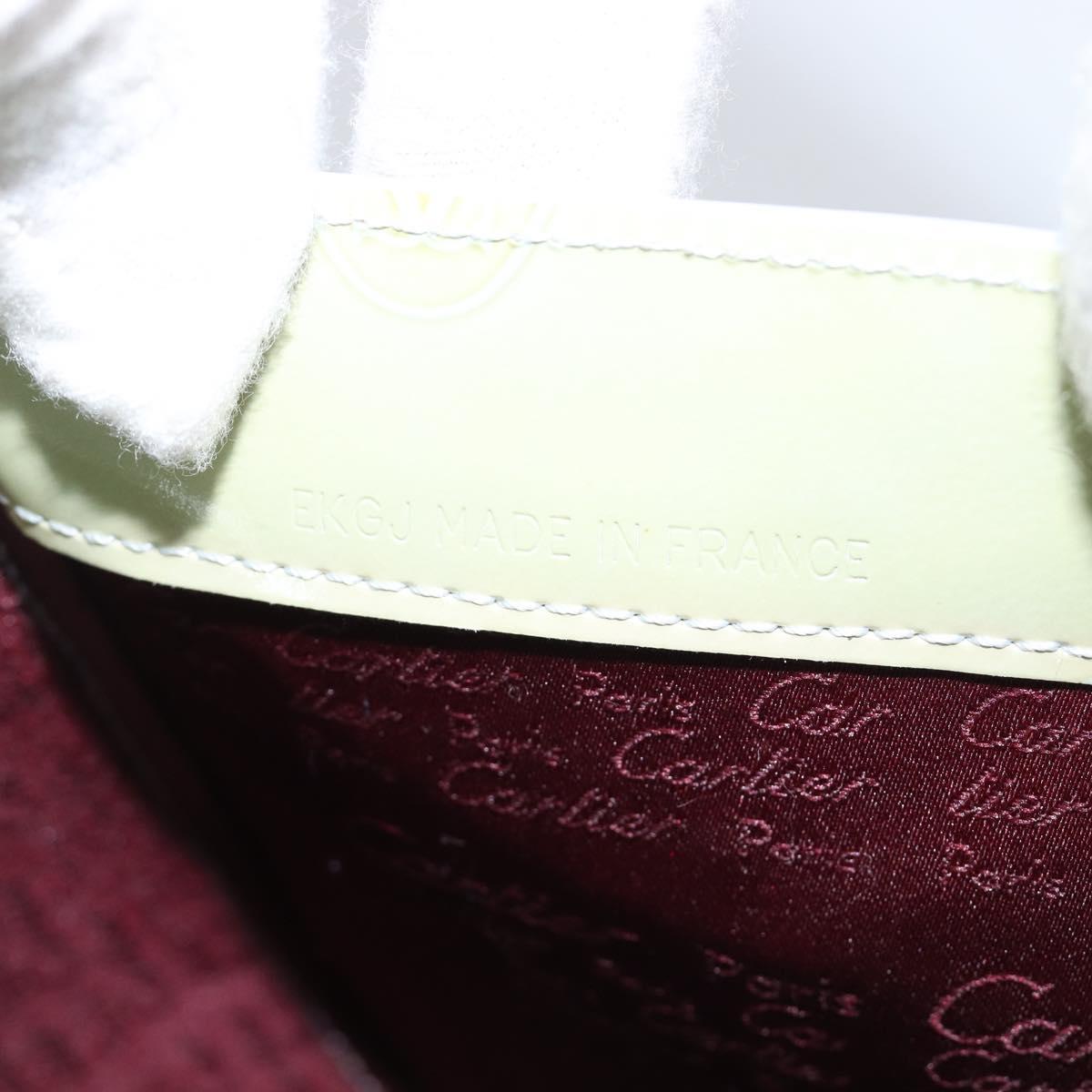 CARTIER Happy Birthday Line Hand Bag Patent Green Auth BA15527A