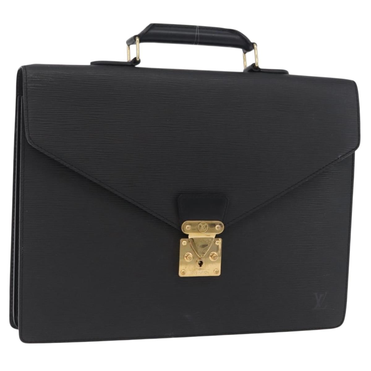 LOUIS VUITTON Epi Serviette Conseiller Briefcase Black M54422 LV Auth BA15530