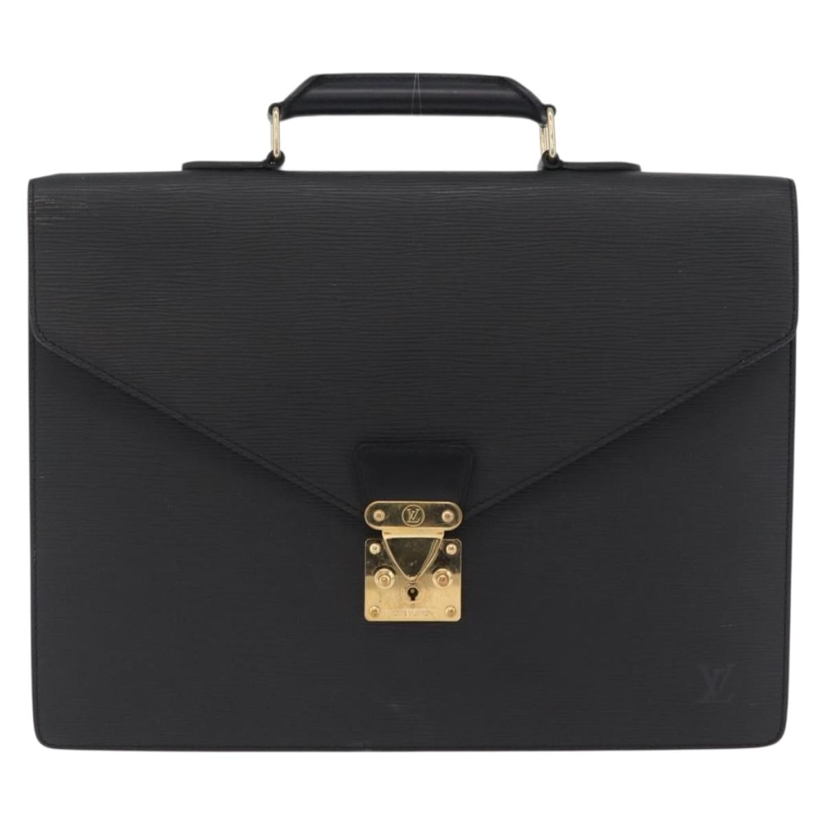 LOUIS VUITTON Epi Serviette Conseiller Briefcase Black M54422 LV Auth BA15530