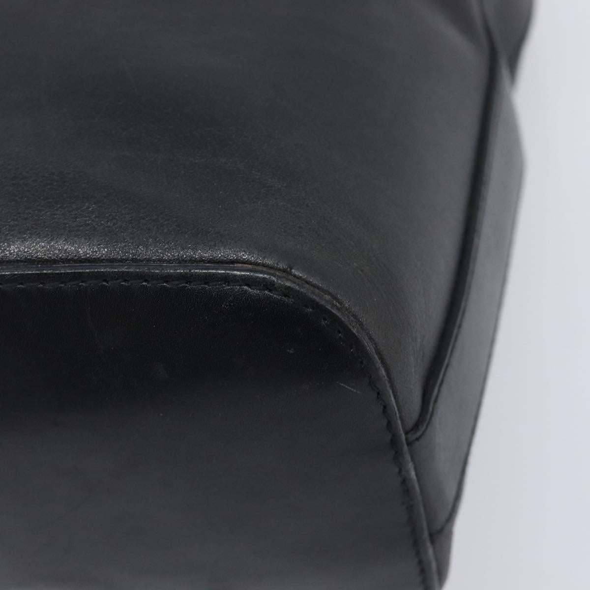 GUCCI Shoulder Bag Leather Black Silver 001 3814 Auth BA15533