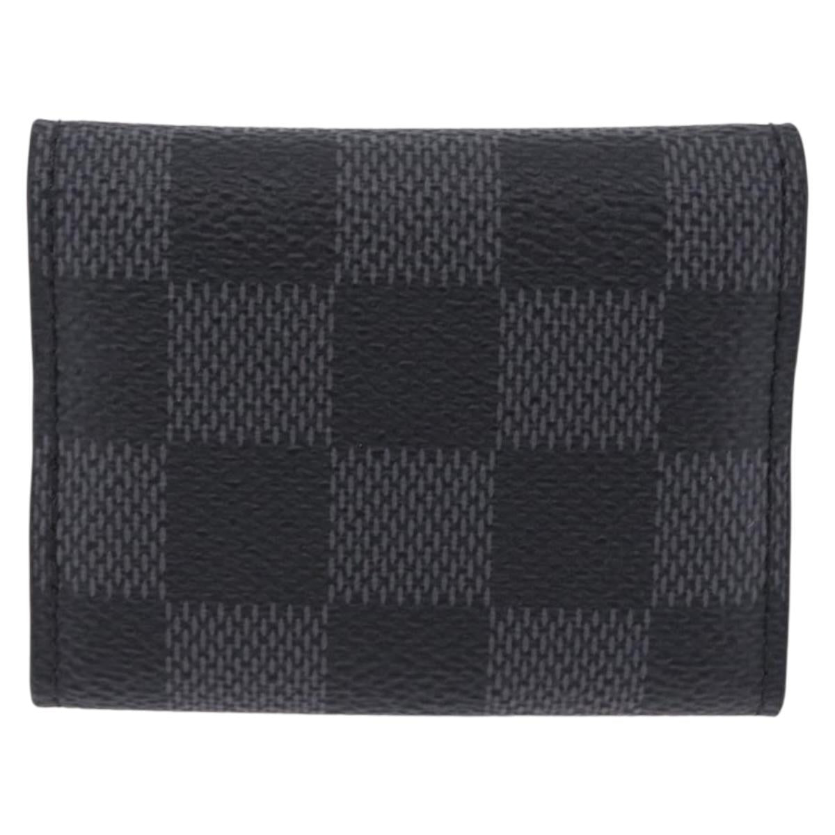 LOUIS VUITTON Damier Graphite Cufflink LV Catch Cuffs Metal M80188 Auth BA15541V