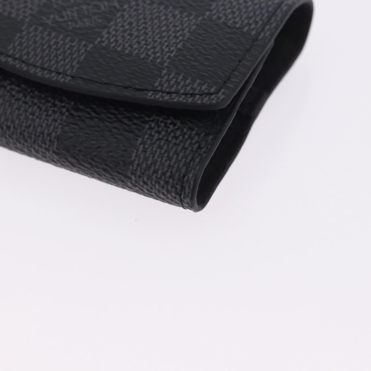 LOUIS VUITTON Damier Graphite Cufflink LV Catch Cuffs Metal M80188 Auth BA15541V
