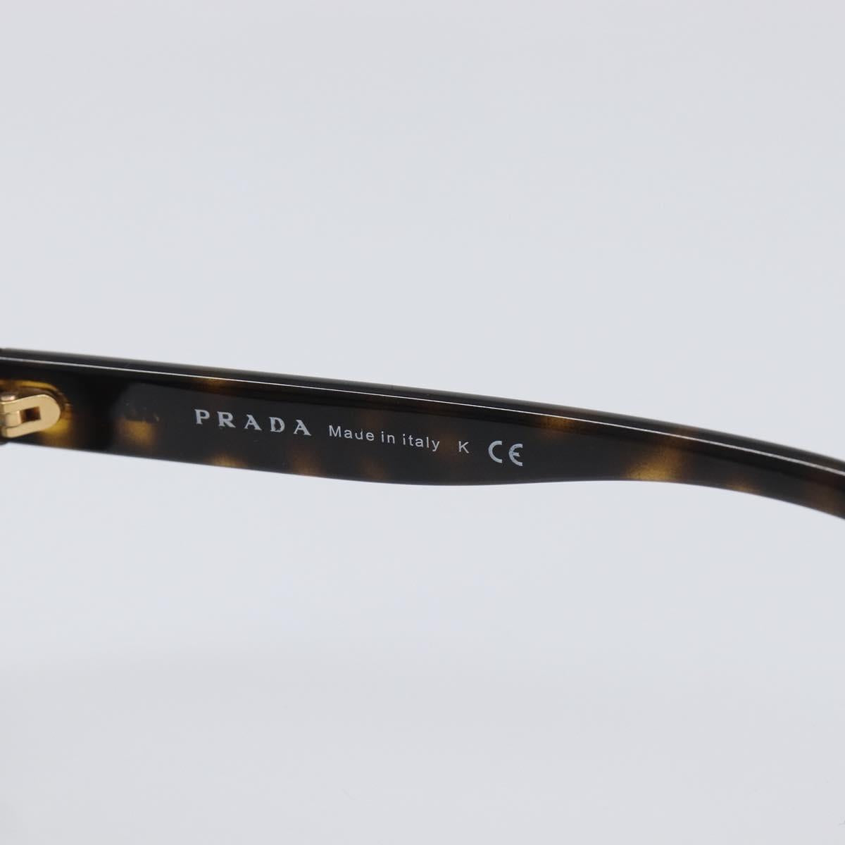 PRADA Sunglasses Plastic Brown Gold Tone Auth BA15543