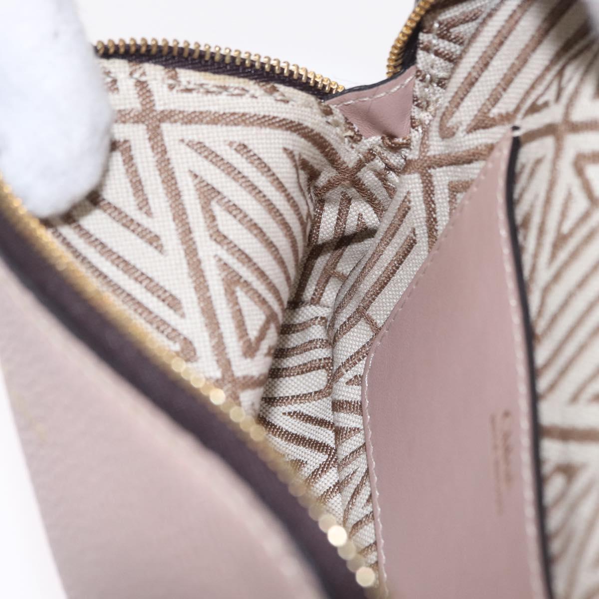 Chloe Dahlia Mini Hand Bag Leather 2way Pink Gold Tone Auth BA15544M