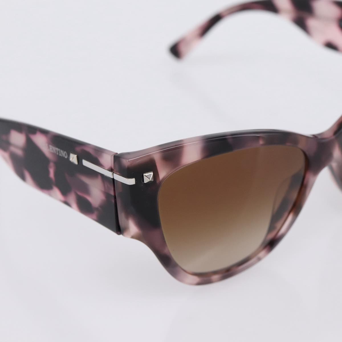 VALENTINO Sunglasses Plastic Pink Silver Auth BA15546A