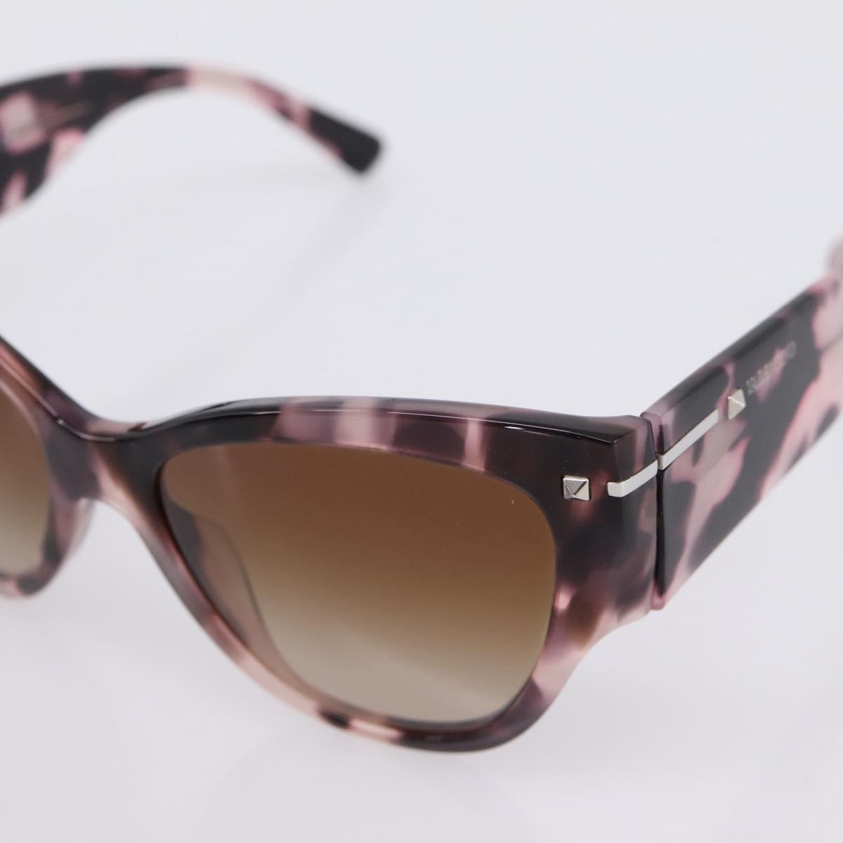 VALENTINO Sunglasses Plastic Pink Silver Auth BA15546A