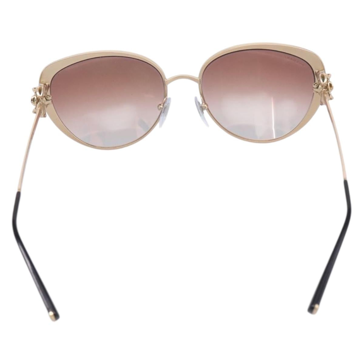 BVLGARI Sunglasses Metal Gold Black Auth BA15547V