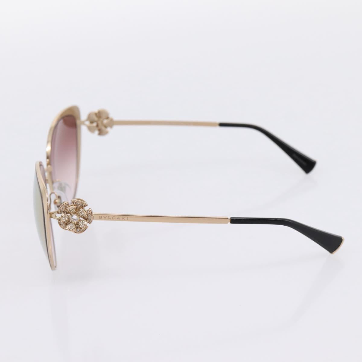BVLGARI Sunglasses Metal Gold Black Auth BA15547V