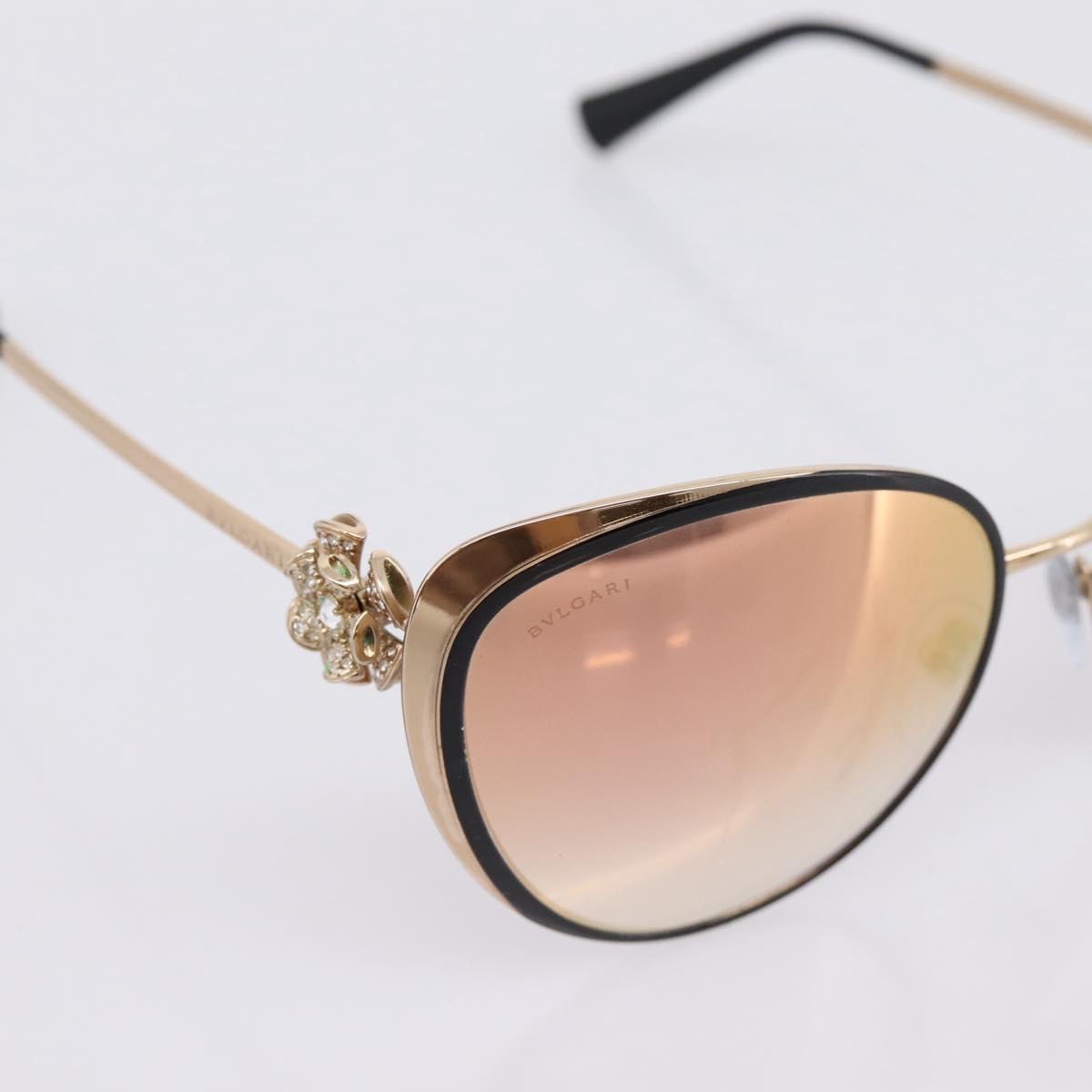 BVLGARI Sunglasses Metal Gold Black Auth BA15547V