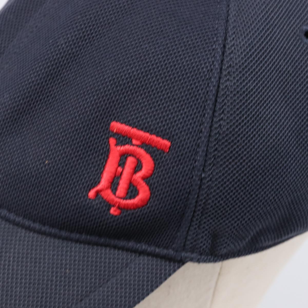 BURBERRY Cap Cotton Navy Red Auth BA15549