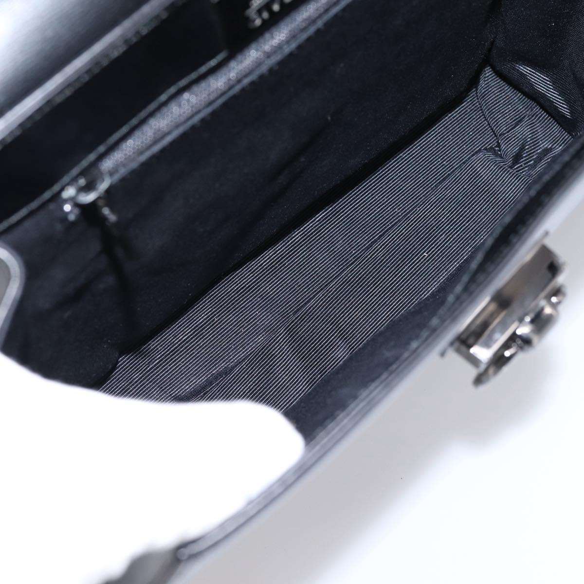 GIVENCHY Hand Bag Leather 2way Black Auth BA15552A