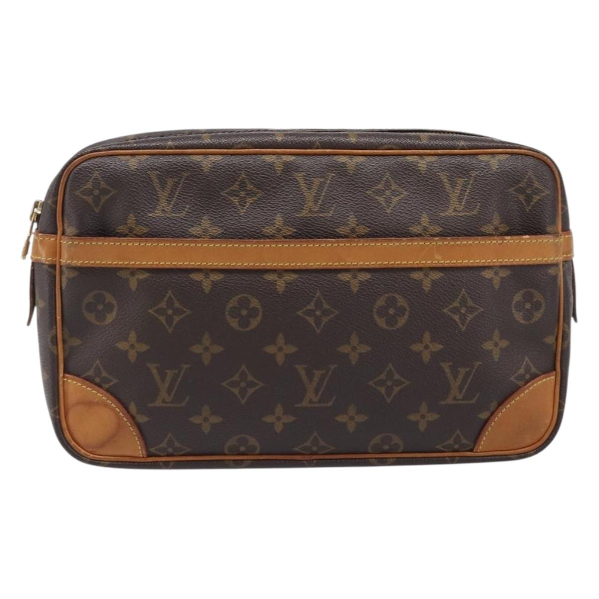 LOUIS VUITTON Monogram Compiegne 28 Clutch Bag M51845 LV Auth BA15555