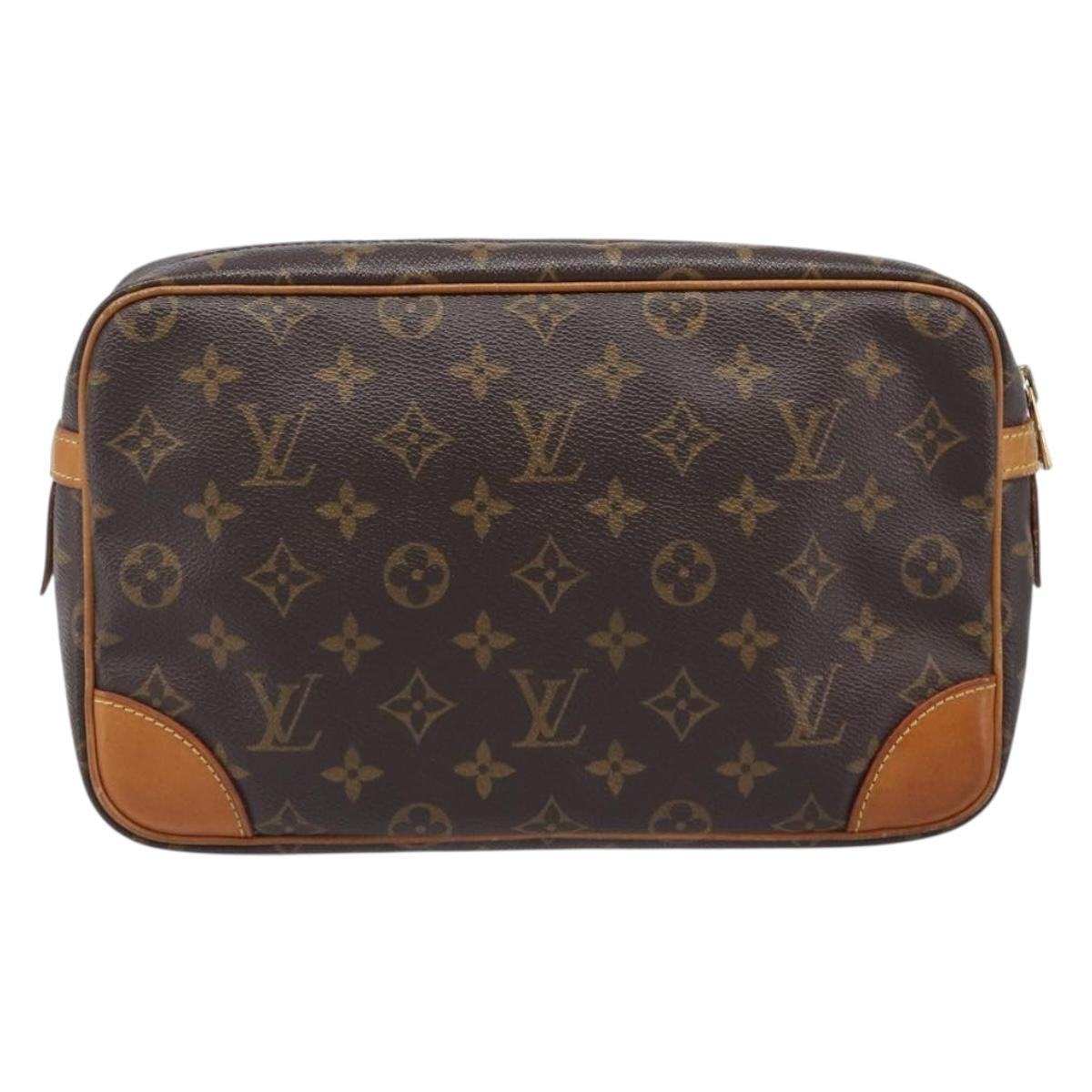 LOUIS VUITTON Monogram Compiegne 28 Clutch Bag M51845 LV Auth BA15555