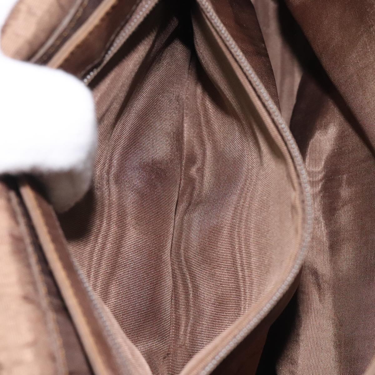 Burberrys Nova Check Shoulder Bag Canvas Brown Gold Auth BA1556