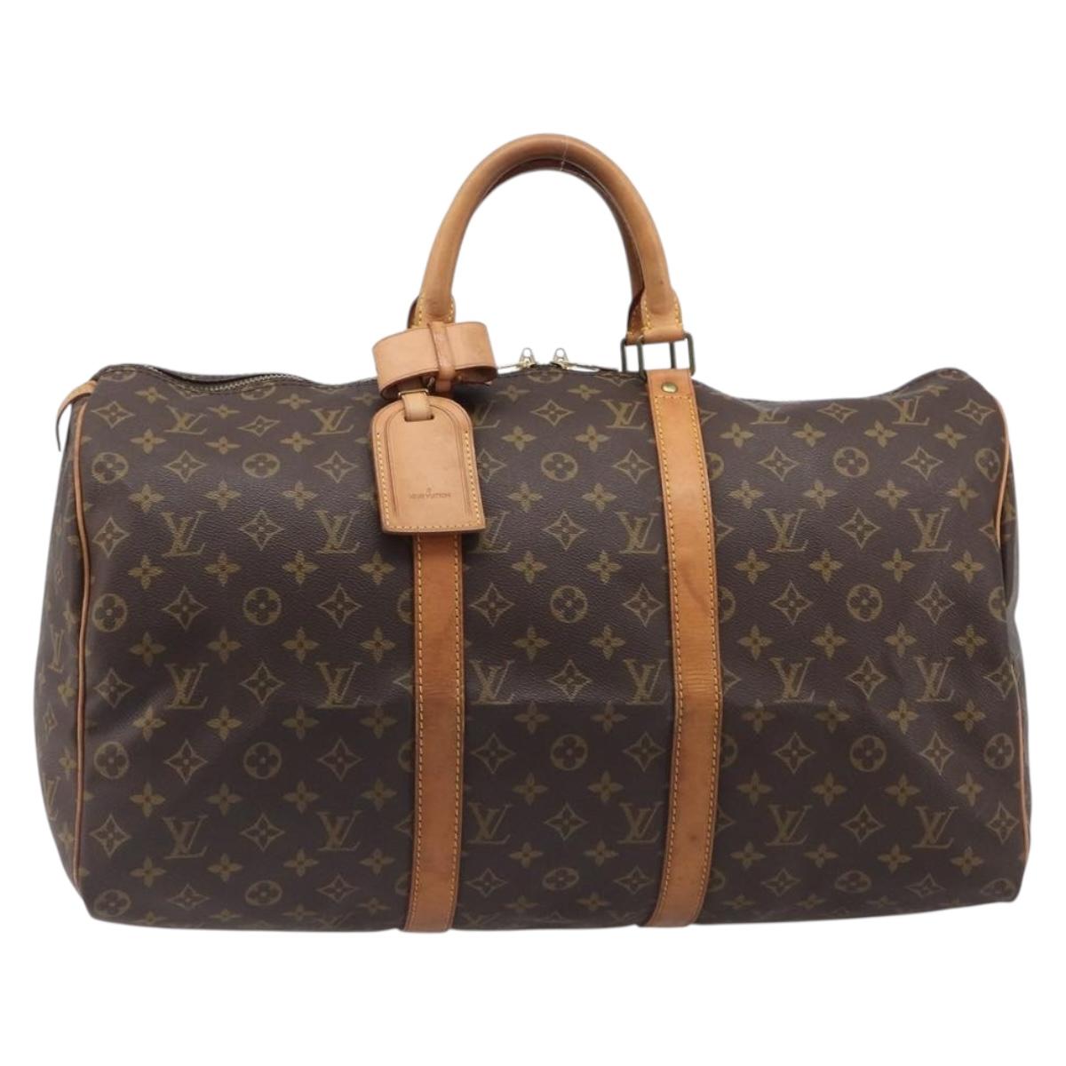 LOUIS VUITTON Monogram Keepall 50 Boston Bag M41426 LV Auth BA15561A