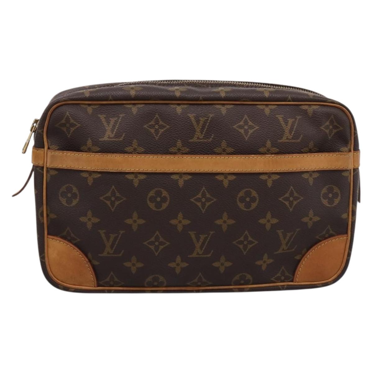 LOUIS VUITTON Monogram Compiegne 28 Clutch Bag M51845 LV Auth BA15562
