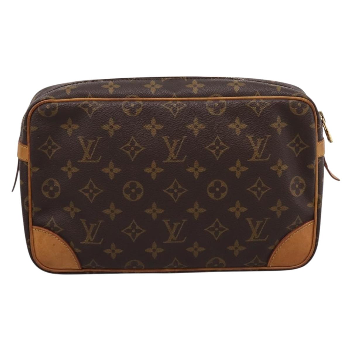LOUIS VUITTON Monogram Compiegne 28 Clutch Bag M51845 LV Auth BA15562