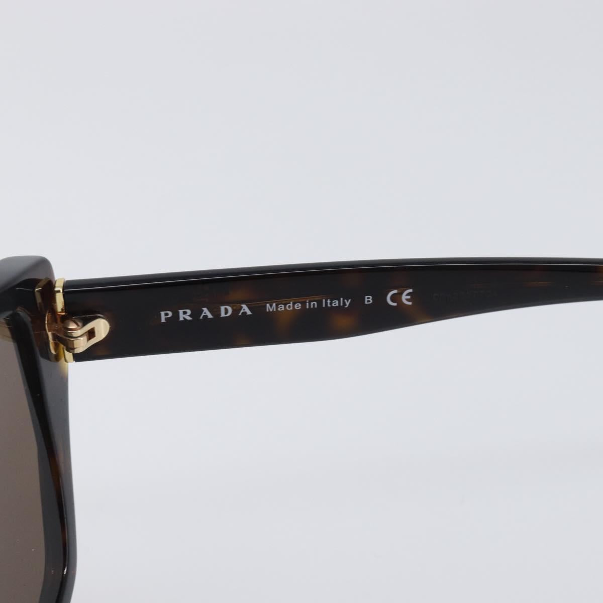 PRADA Sunglasses Plastic Black Gold Tone Auth BA15566V