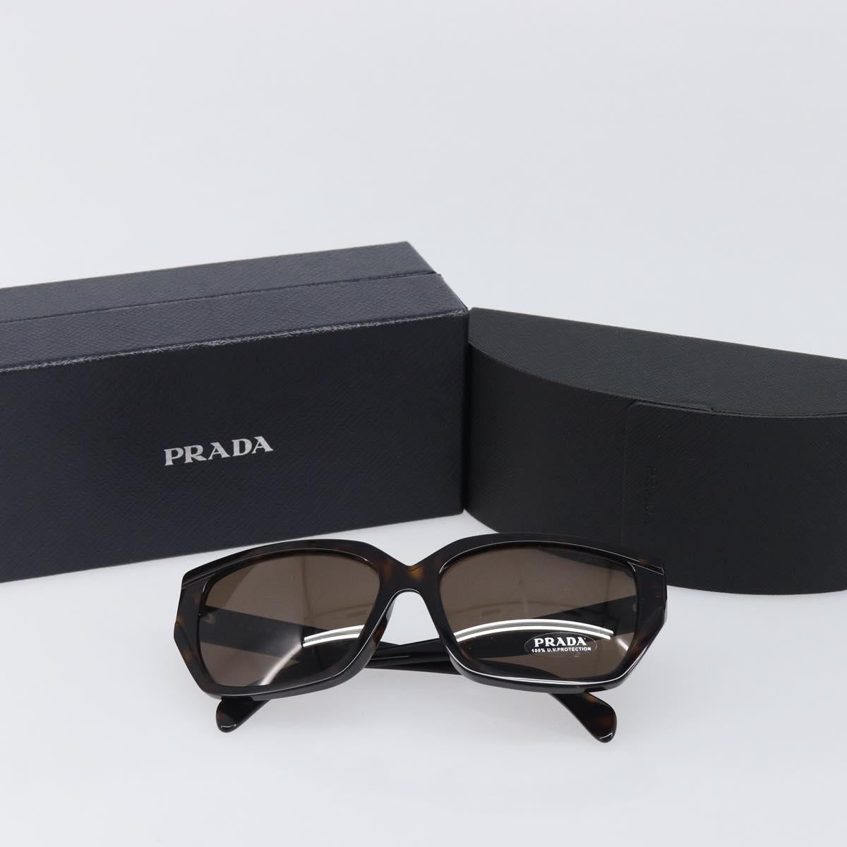 PRADA Sunglasses Plastic Black Gold Tone Auth BA15566V