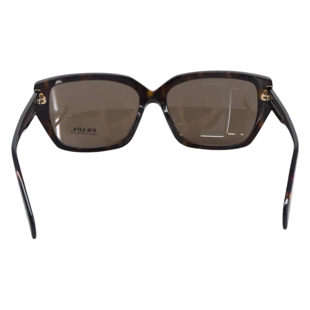 PRADA Sunglasses Plastic Black Gold Tone Auth BA15566V