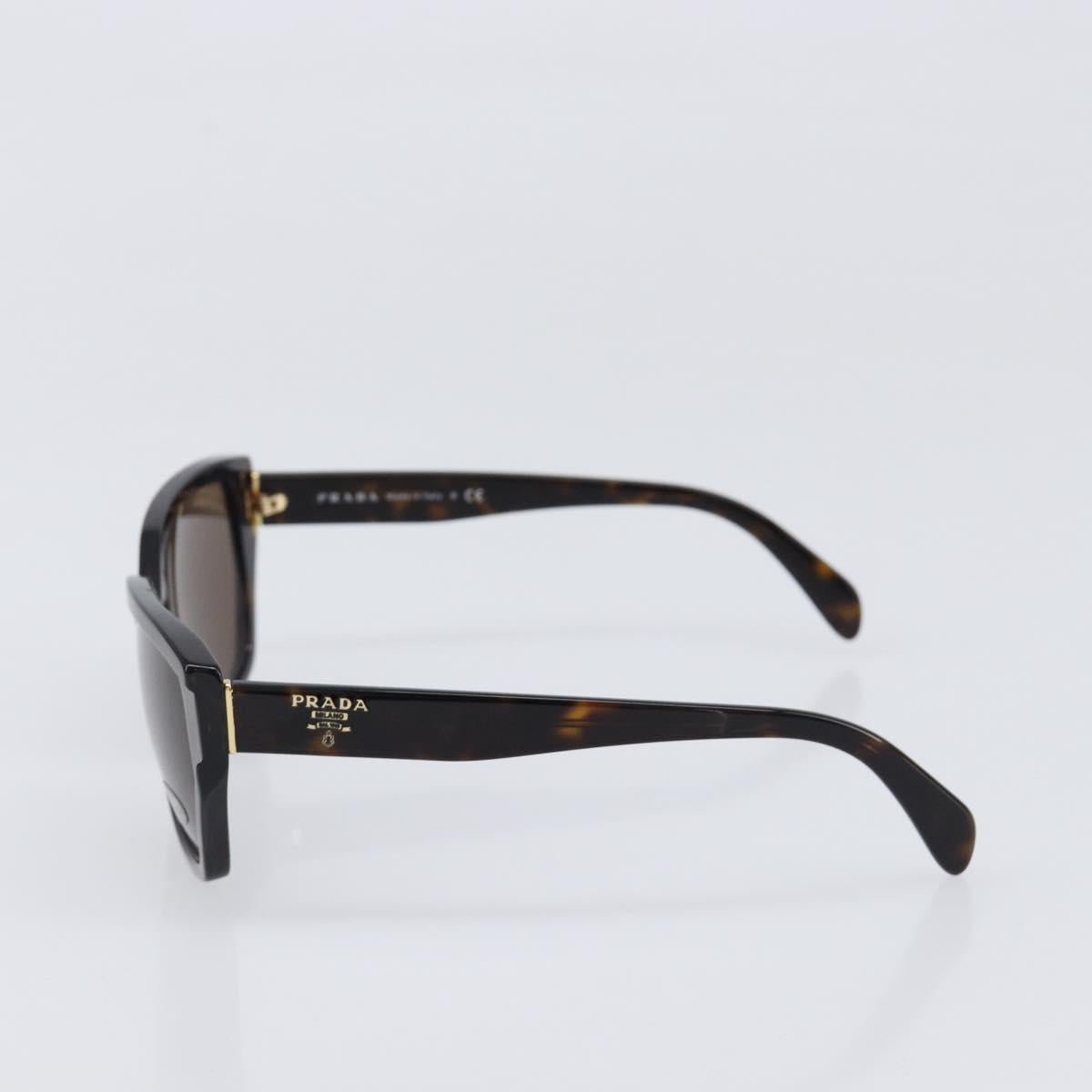 PRADA Sunglasses Plastic Black Gold Tone Auth BA15566V