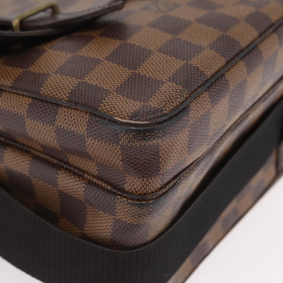 LOUIS VUITTON Damier Ebene Broadway Shoulder Bag N42270 LV Auth BA15571
