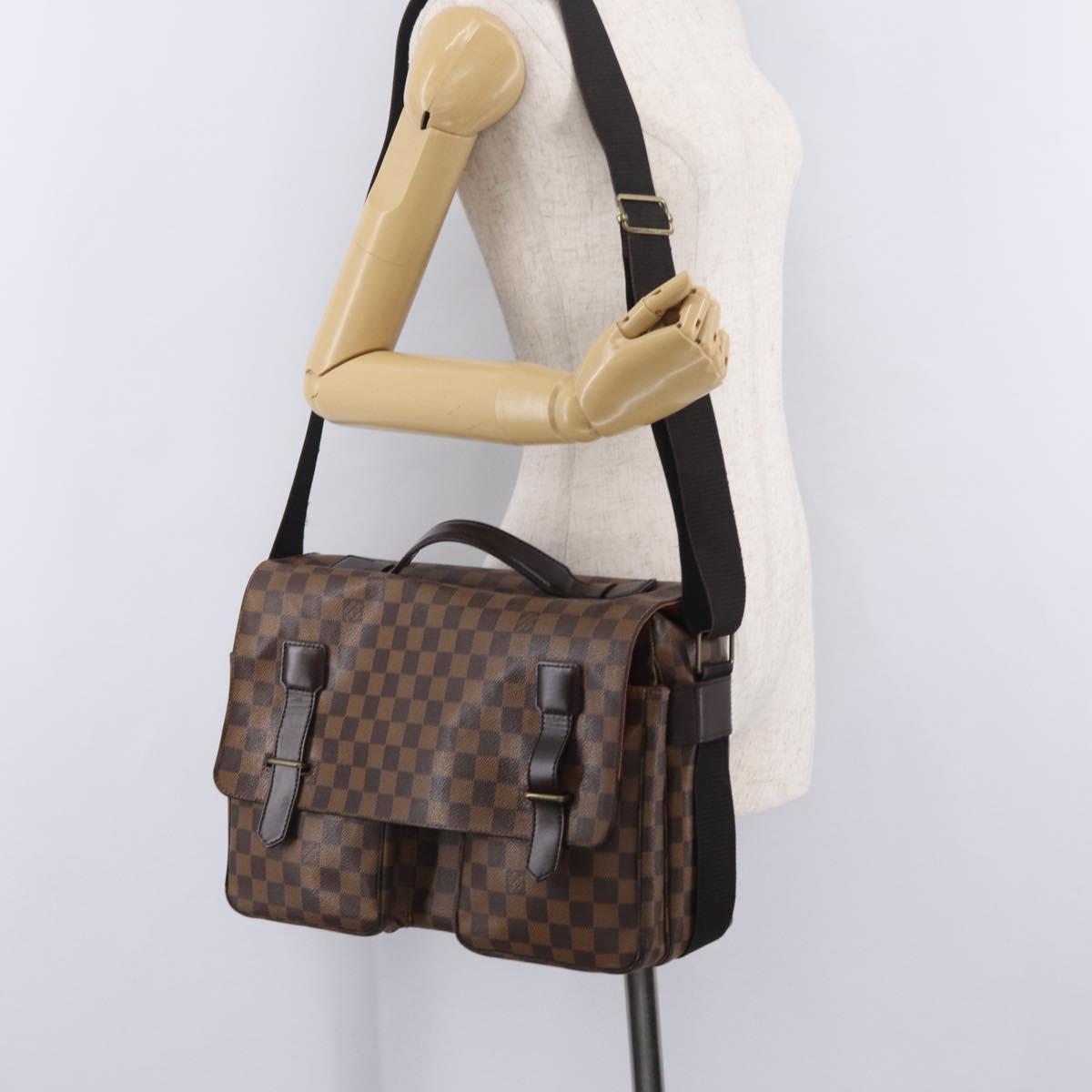 LOUIS VUITTON Damier Ebene Broadway Shoulder Bag N42270 LV Auth BA15571