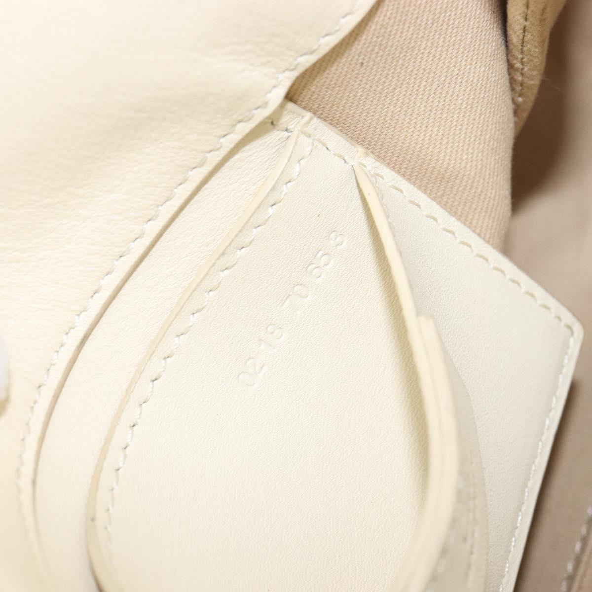 Chloe Roy Shoulder Bag Leather Ivory Gold Tone Auth BA15577A