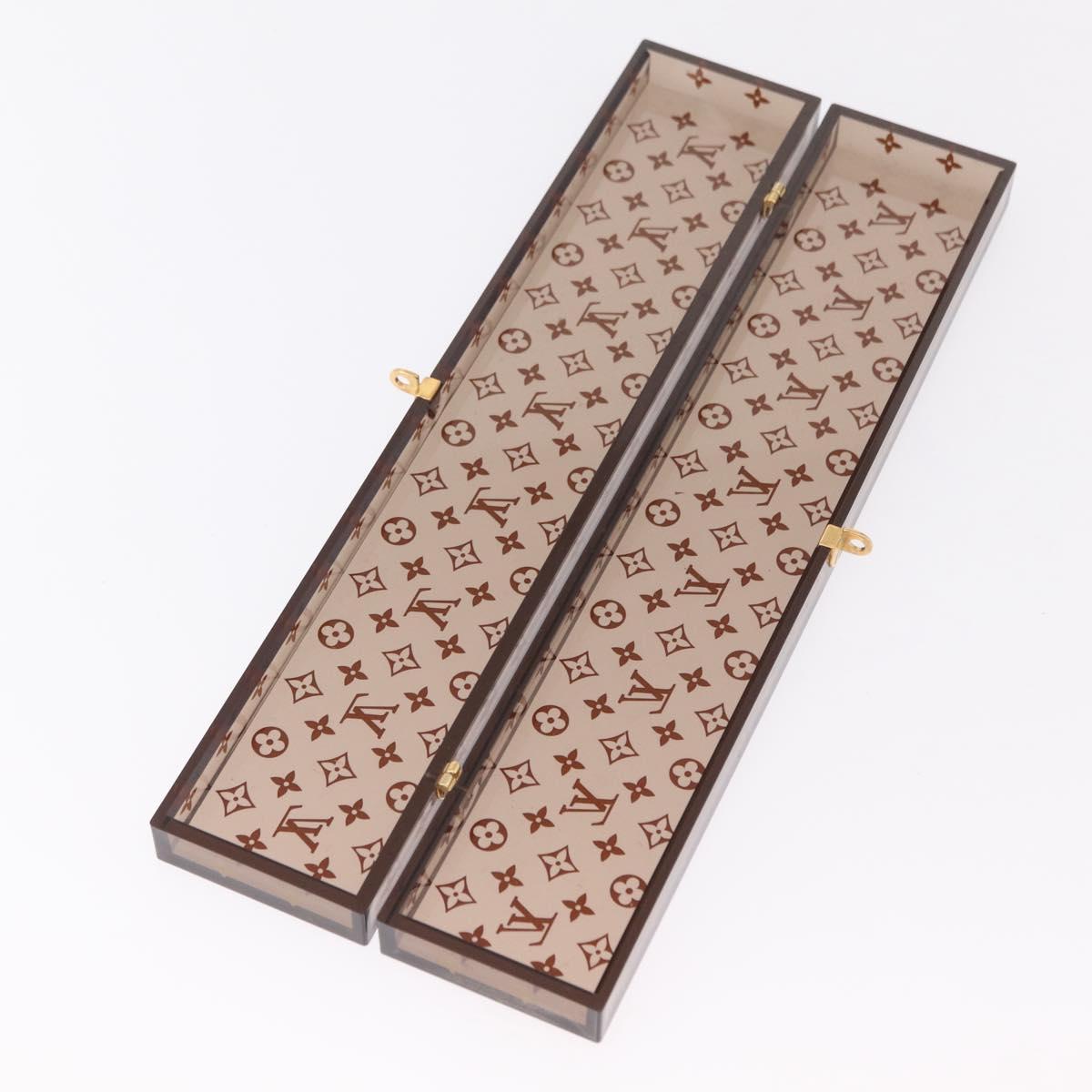 LOUIS VUITTON Baguette Chop Stick Set Wood VIP Only Brown M99171 Auth BA15582V