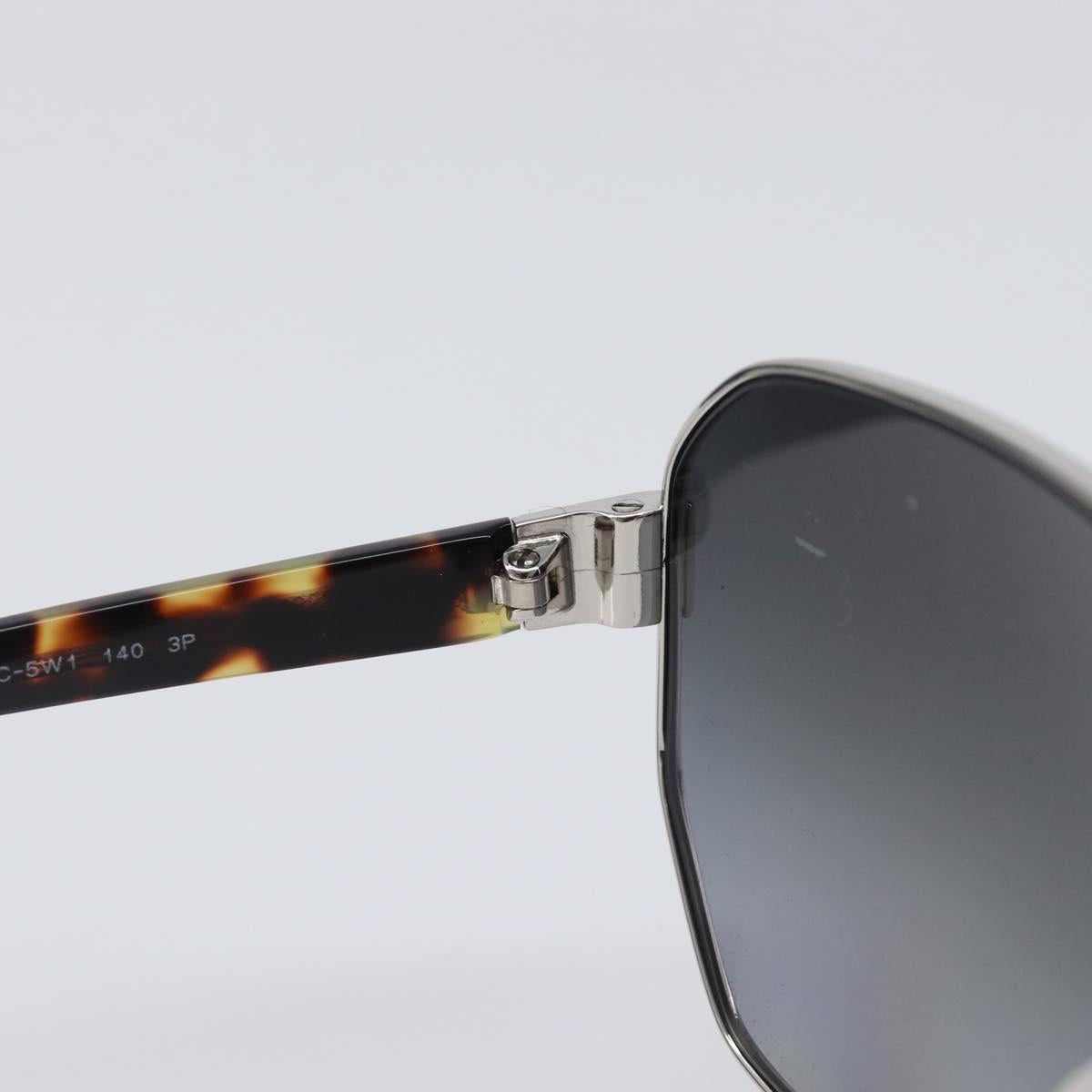 PRADA Sunglasses Metal Brown Silver Auth BA15585