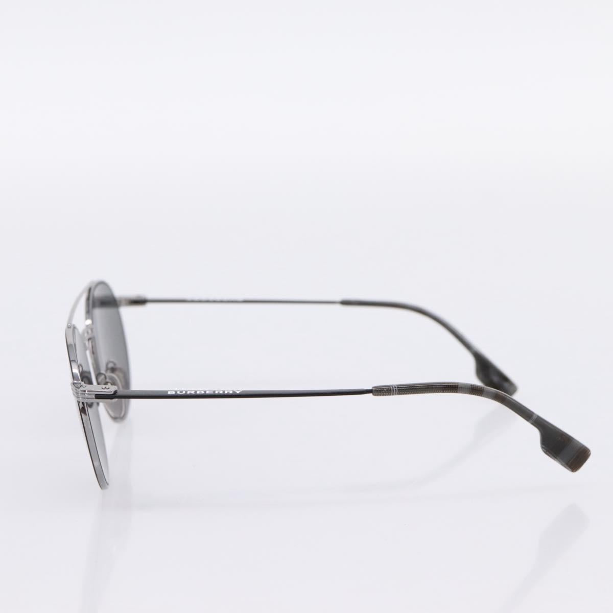 BURBERRY Sunglasses Metal Black Silver Auth BA15586V
