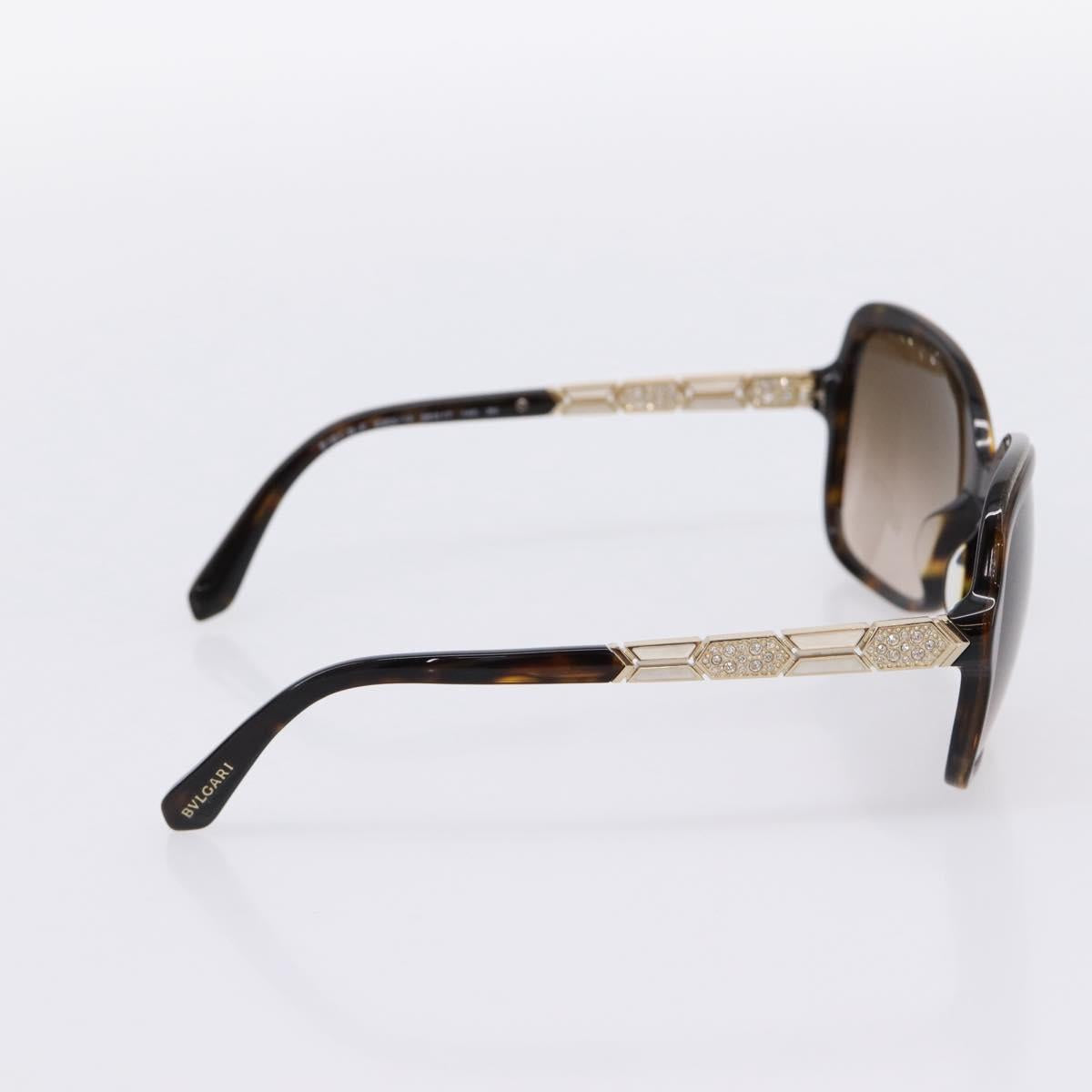 BVLGARI Sunglasses Plastic Brown Gold Tone Auth BA15587V