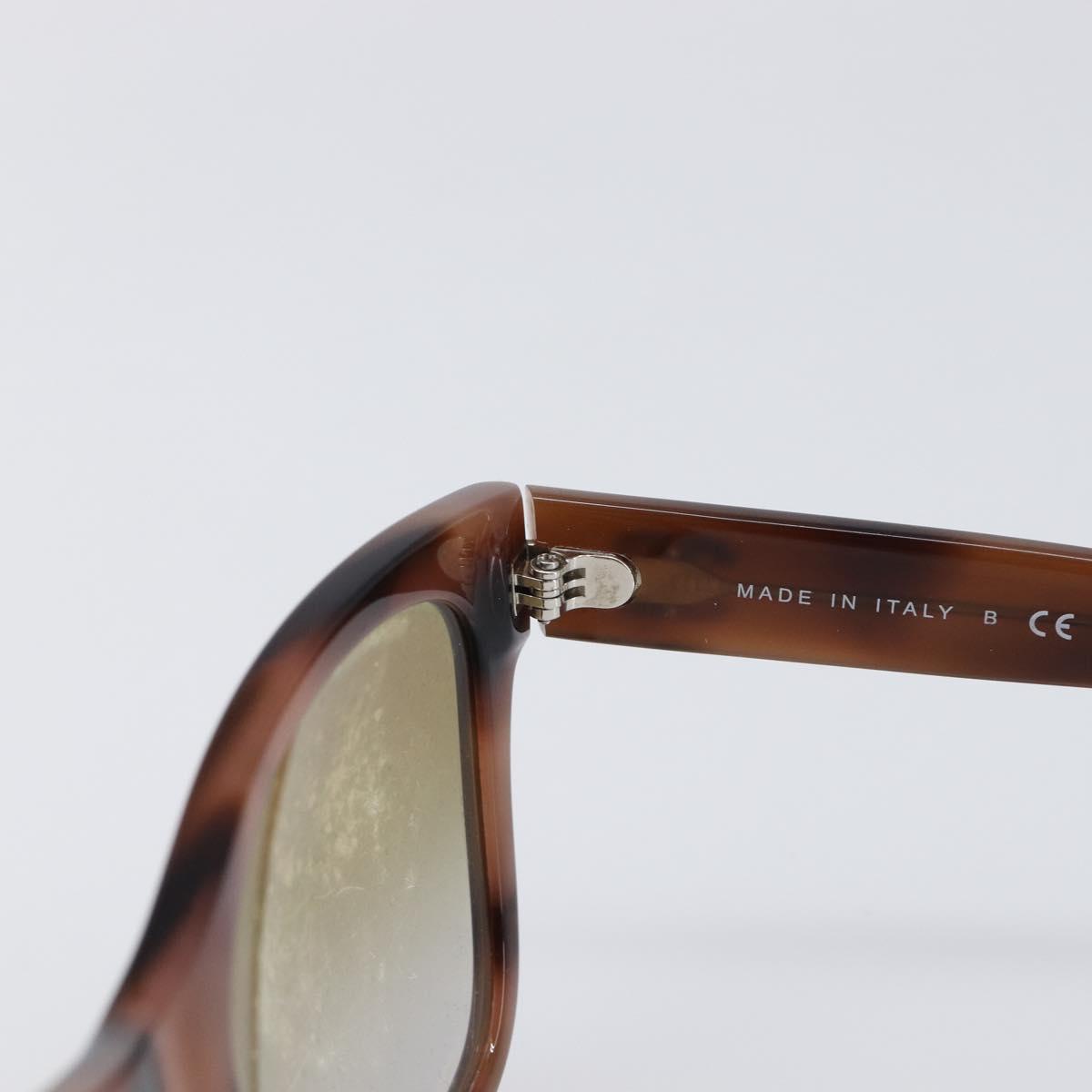 CHANEL Sunglasses Plastic Brown Silver CC Auth BA15588
