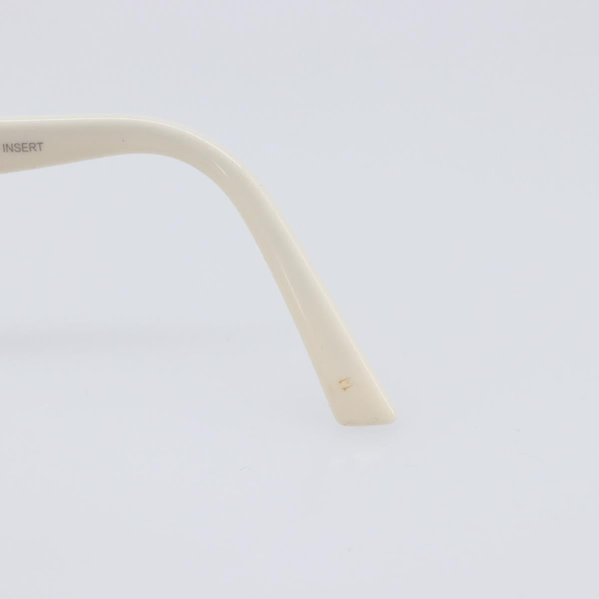 FENDI Sunglasses Plastic White Gold Tone Auth BA15591